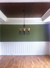He also added a small trim piece as a reminder, here's the dining room before. Stained Beadboard Ceiling Dining Room Ceiling Stained Bea Flickr