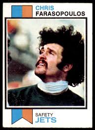 1973 TOPPS CHRIS FARASOPOULOS NEW YORK JETS #374