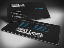 A business card is a marketing piece and it needs to be durable, feel good to touch and be stored where you want it to be. Masculine Bold Business Business Card Design For Big B Mfg By Selda Design 5389397