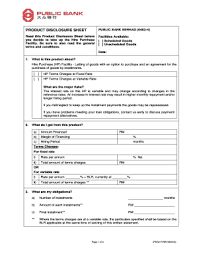Bank statement or account statement is a document consisting of all bank transactions. Fillable Online Product Disclosure Sheet Public Bank Berhad 6463 Fax Email Print Pdffiller