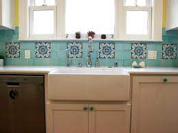 It has an appearance of a patchwork mix and match pattern but actually is one long tile format, with beautiful flowery designs imitating separate tiles. Ceramic Tile Backsplashes Pictures Ideas Tips From Hgtv Hgtv