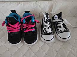 Baby shoes Jordan's are size 4C Chucks are size 3 $10 each Meet in  Goldendale