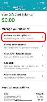 From there you can see your balance at the top of the page, or if you have not yet added the gift card to your account, click on the redeem a gift card link to add your amazon gift card. How To Redeem An Amazon Gift Card Or Claim Code On Your Iphone Or Ipad