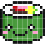 Aliments Stickers Muraux Stickaz Dessin Sur Petit Carreaux Pixel Art Nourriture Modele Pixel Art