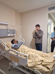Visited Hospital in Siliguri to check on Malda North MP and senior Tribal  Leader Sh Khagen Murmu ji, and Siliguri MLA Sr. Dr Shankar Ghosh ji, who  were assaulted earlier today. Khagen