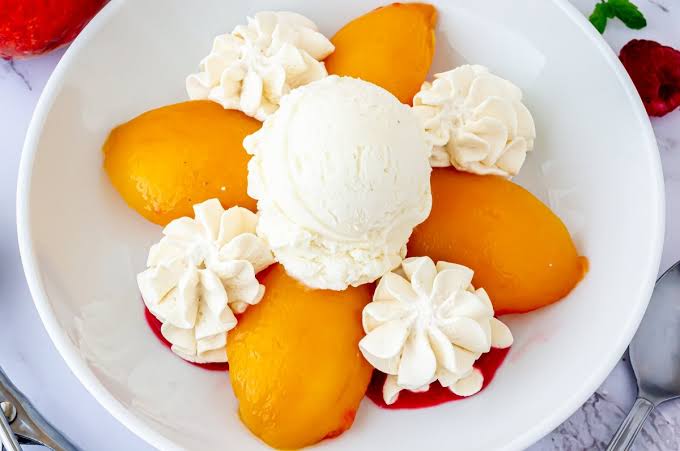Cream with Peaches