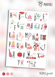 Abecedaire Fille Tons Roses A Telecharger Pdf Haute Abecedaire A Imprimer Abecedaire Affiche