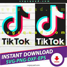 Download Tiktok Svg Dxf Png Eps Silhouette And Cricut Files Tik Tok Digital Logo Birthday Print Design Iron On Logos Svg Print Design