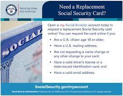 As long as you're only requesting a replacement card, and no other changes, you can use our free online services from anywhere. New Online Service For Replacing Social Security Cards In New York News India Times