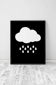 Small Black And White Canvas Prints Nursery Prints Nursery Wall Art Printable Nursery Wall Decor Black And White Nursery Art Cloud Rain Art Diy Canvas Art Easy Canvas Art Simple Canvas Paintings