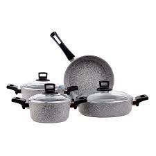 Granit görünümlü güçlendirilmiş yüzeyi ile çizilmelere karşı olağanüstü dayanıklıdır. Karaca Quartz Bio Granit 7 Parca Set Karaca