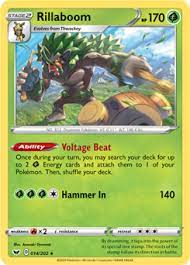 Maybe you would like to learn more about one of these? Rillaboom Sword Shield Tcg Card Database Pokemon Com