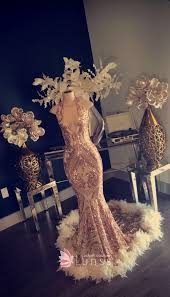 Black And Gold Ball Gown Dress Rose Gold Sequin Mermaid Feathers Hemline Prom Gown Senior Prom Dresses Gold Mermaid Prom Dresses Prom Girl Dresses