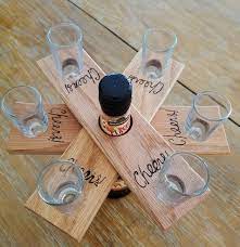 4 x 6 vertical acrylic picture frame display / sign holder wholesale. Wood Bottle And 6 Shot Glasses Holder Wood Burned Etsy