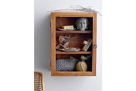 Shop for mango wood furniture at west elm. Creative Co Op 20 H Mango Wood Cabinet With 2 Shelves And Glass Door With Hook And Eye Lock Hangs Or Sits Ashley Furniture Homestore