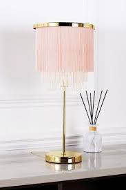 Lipsy Pink Fringe Lamp In 2020 Bedside Table Lamps Table Lamp Lamp