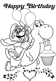 How to make a unique birthday card: 4 Fun Mario Birthday Coloring Pages Cards Free Printbirthday Cards