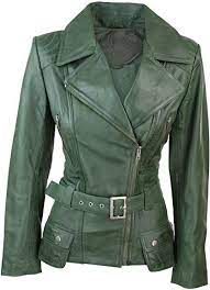 Infinity Trench Ladies Tan Black Teal Green Mid Length Designer Real Leather Jacket Amazon Co Uk Clo Real Leather Jacket Leather Jackets Women Leather Jacket