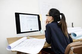 Businesswoman Working In Office Business Computers Documents Indoor Office Paper People Woman Work Worked Works Business Women Business Stock Photos Business
