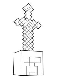 Tuto comment dessiner une pioche en diamant de minecraft pixel www.youtube.com. Coloriage Minecraft Gratuit 20 Supers Dessins A Imprimer