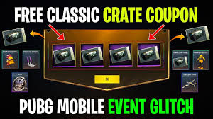 You can always come back for pubg coupon code because we update all the. Pubg Mobile Glitch Get Free Crate Coupons How To Redeem Classic Crate Coupon From Espostrs Shop Youtube