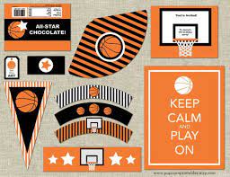Basketball Printable Party Package Birthday Collection Fully Etsy Impresiones De La Fiesta Tarjetas Dia Del Nino Fiesta De Baloncesto