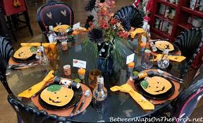Halloween table settings from humorous to haunting and glamorous to glitzy, there's a little bit of something for every style in these 12 imaginative table settings. A Fun Halloween Table For Kids Between Naps On The Porch
