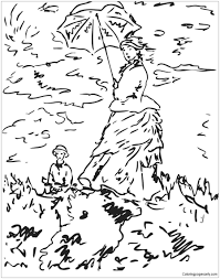 Artist coloring pages monet art artist monet famous art coloring. La Promenade By Claude Monet Coloring Pages Arts Culture Coloring Pages Coloring Pages For Kids And Adults