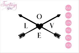 Download Love With Arrows Graphic By Fantasy Svg Creative Fabrica PSD Mockup Templates