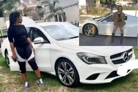 Enhle mbali finds love again!! Photos Enhle Mbali Surprises Herself With A Latest Benz And Shows Of Already Bought Cars
