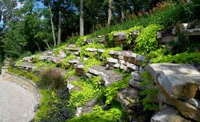 Lannon Outcrop Stone Sweet Potato Vine Outdoor Gardens Landscaping A Slope Landscape Walls
