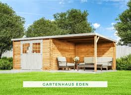Gartenhaus Eden 28mm In 2020 Gartenhaus Mit Terrasse Gartenhaus Gartenhaus Flachdach Modern