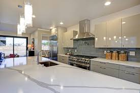 Oct 17, 2020 · ductless island mount range hood exhaust opening uses 6 in. Sleek Modern Kitchen Design With A Long Center Island Stock Photo Image Of Kirkland Clean 121713472