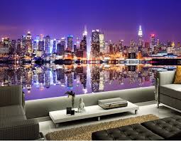 Pictures of new york city at night. New York City Night Manhattan Stadten Tapeten Wandbild Ktv Bar Tapete Wohnzimmer Sofa Tv Wand Schlafzimmer Papel De Parede Bars Wallpaper Wallpaper Muralcity Wallpaper Aliexpress