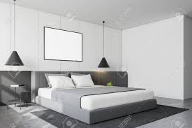 Leick furniture corner accent table. Corner Of Modern Bedroom With White Walls Concrete Floor King Stock Photo Picture And Royalty Free Image Image 130598825