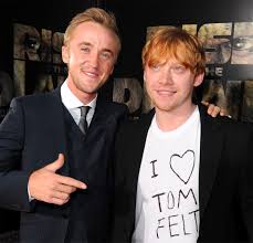 Who is tom felton's wife? Tom Felton And Rupert Grint Look Back On Memorable Harry Potter Moments Harry Potter Fan Zone