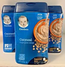 Lot Of 3 Gerber Oatmeal Single Grain Cereal For Baby 8 Oz Each Expires 09 2019 Gerber Baby Cereal Grain Cereal Cereal