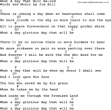 Top 500 Hymn What A Day That Will Be Lyrics Chords And Pdf