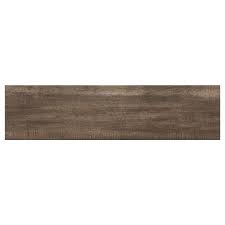 American Olean Woodland Hills Walnut Wood Look Porcelain Floor And Wall Tile Common 6 In X 24 In Actual 6 Porcelain Flooring Wall Tiles Floor And Wall Tile