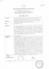 Report of events organized by the institution