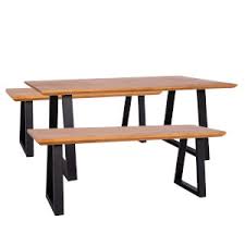 A kitchen table set can be the center of style for your kitchen or dining room. Phoenix Dining Set With 2 Benches Homebase