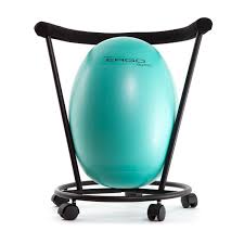 A demonstration on how to sit on a stability ball correctly in place of an office chair. Exercise Ball Chair Secrets The Ergo Chair