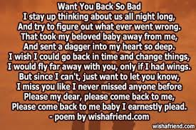 Missing You Poems Missing You Poems Want You Back Poems