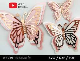 Download Butterfly Svg 3d Butterfly Svg Butterfly Template Commercial Use Printable Butterflies Butterfly Wall Decor Dxf Pdf But 01 Butterfly Template Butterflies Svg Butterfly Printable