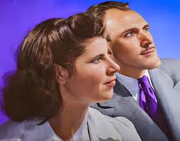 Can someone clean up and colorize this picture of the bride's grandparents?