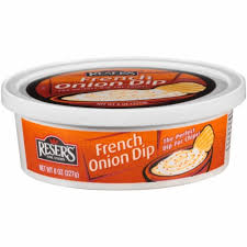 Creamy dip with onions and parsley; Reser French Onion Dip 8 Oz Dillons Food Stores