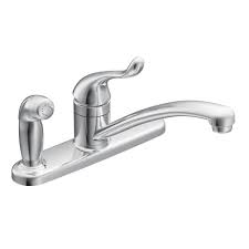 Moen kitchen faucets with sprayer. Moen Ca87534 Chrome Adler Kitchen Faucet With Side Spray Faucetdirect Com