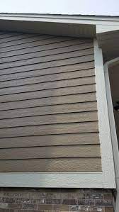 We offfer rigidstack™ siding, rigidmount™ blocks, trim and weatherproofing packages. Lp Smartside Lap Siding Color French Gray Trims Almond Exterior Siding House Siding Exterior House Colors