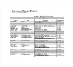 Contact List Template 19 Free Sample Example Format Free Premium Templates