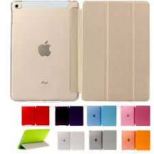 Ultra Slim Smart Cover For Apple New Ipad Mini 4 Pu Leather Magnetic Stand Funda Cases Crystal Tablet Pc Case For Ipad Mini 4 Ipad Mini New Ipad Pc Cases